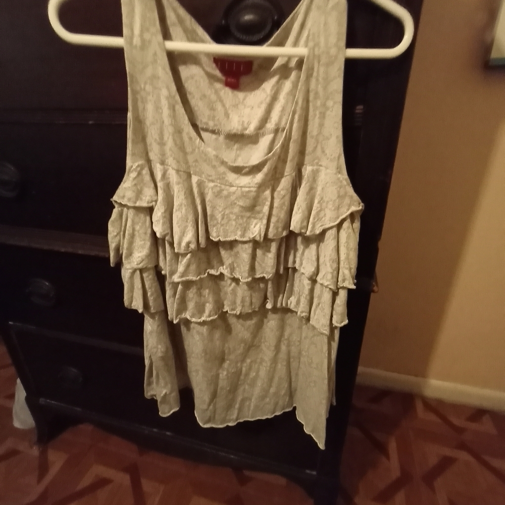 Ruffle tank top.